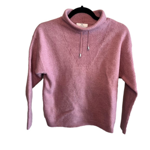 100% Merino Wool Cropped Turtleneck Sweater H by Halston Medium